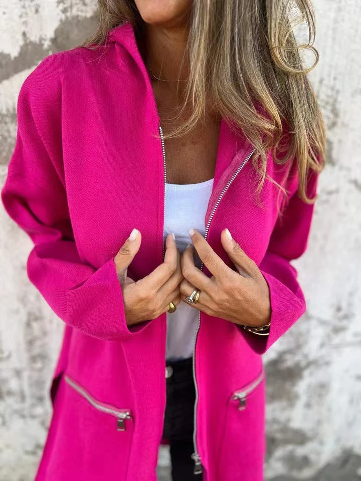 Damen Stylische Gemütliche Jacke mit Kapuze Heidi-Mode - Image 8