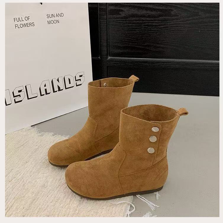 Damen Stylische Stiefeletten mit modischen Knopfdetails Heidi Mode - Image 2