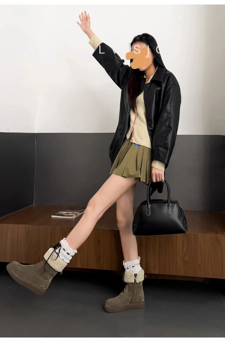 Damen stylische Winterboots mit weichem Fleecefutter und praktischer Schnürung Heidi Mode - Image 8