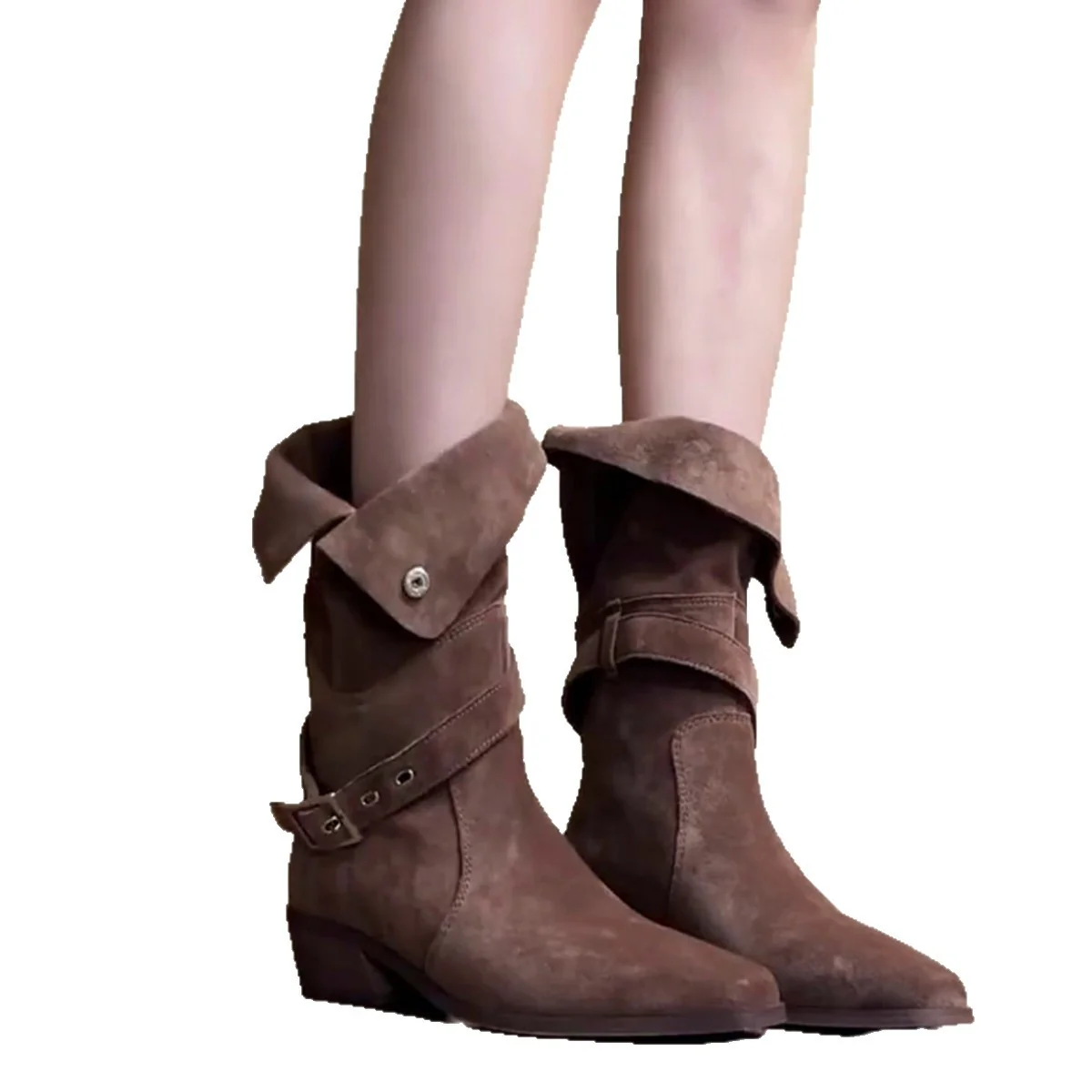 Damen Stylish geflochtene Stiefeletten mit verstellbarem Riemen Heidi Mode - Image 5