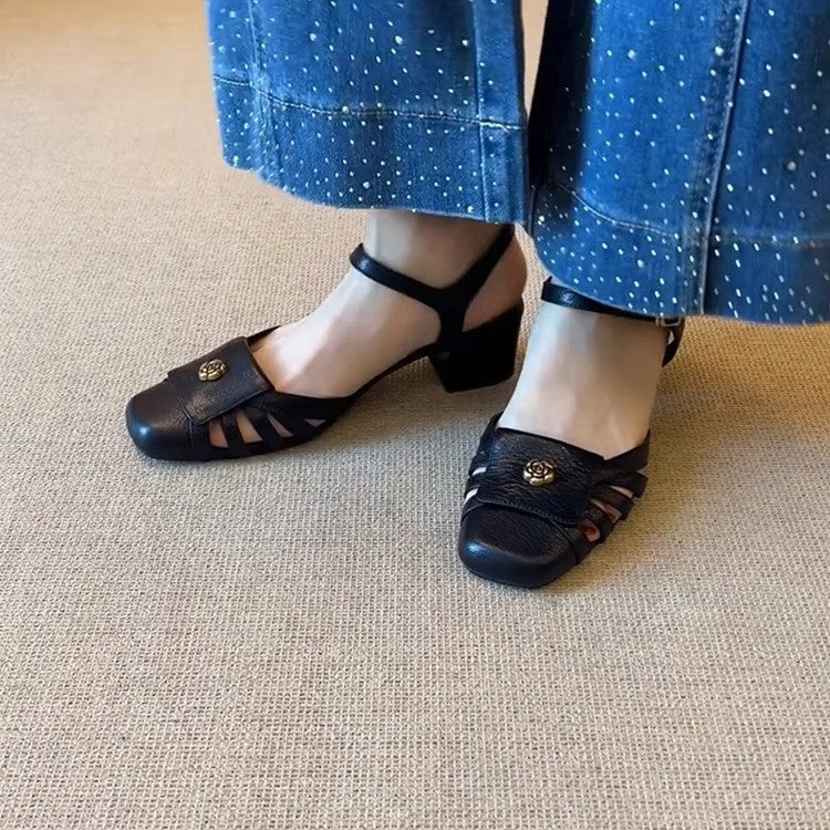 Damen Stylish Komfort-Sandalen mit eleganter Applikation Heidi Mode - Image 3