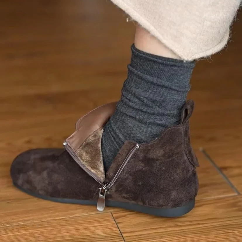 Damen Stylish Mokassins mit seitlichem Reißverschluss und bequemer Sohle Heidi Mode - Image 3