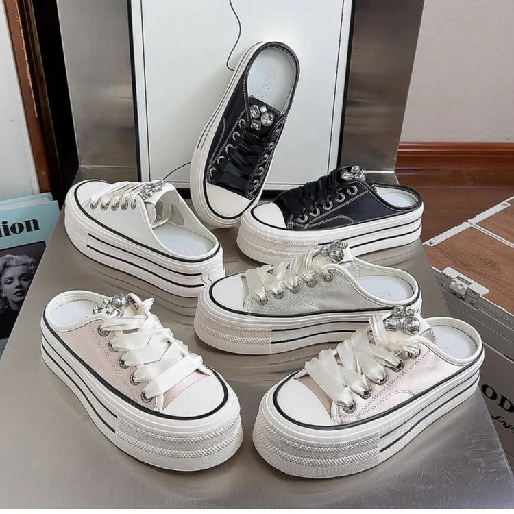 Damen Stylish Plattform-Sneaker mit satiniertem Obermaterial Heidi Mode - Image 3