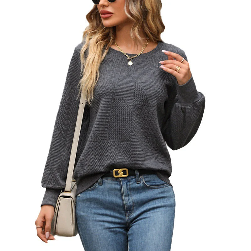 Damen Sweatshirt mit Strukturiertem Design und Lässigem Schnitt Heidi-Mode - Image 5