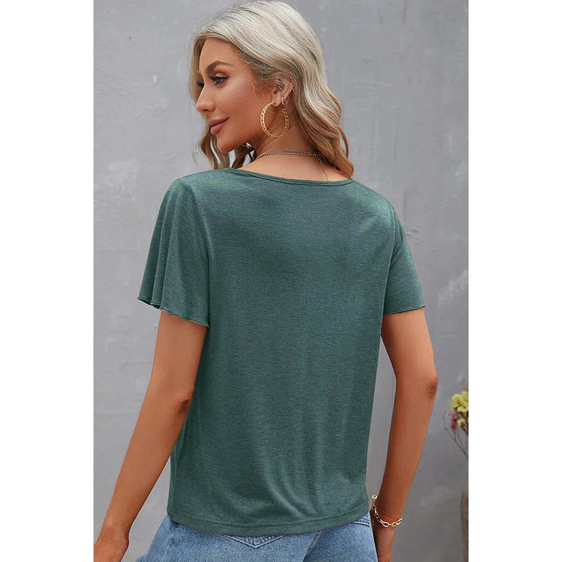 Damen T-Shirt mit Modernem Schnitt und Modischen Schnittdetails Heidi-Mode - Image 4