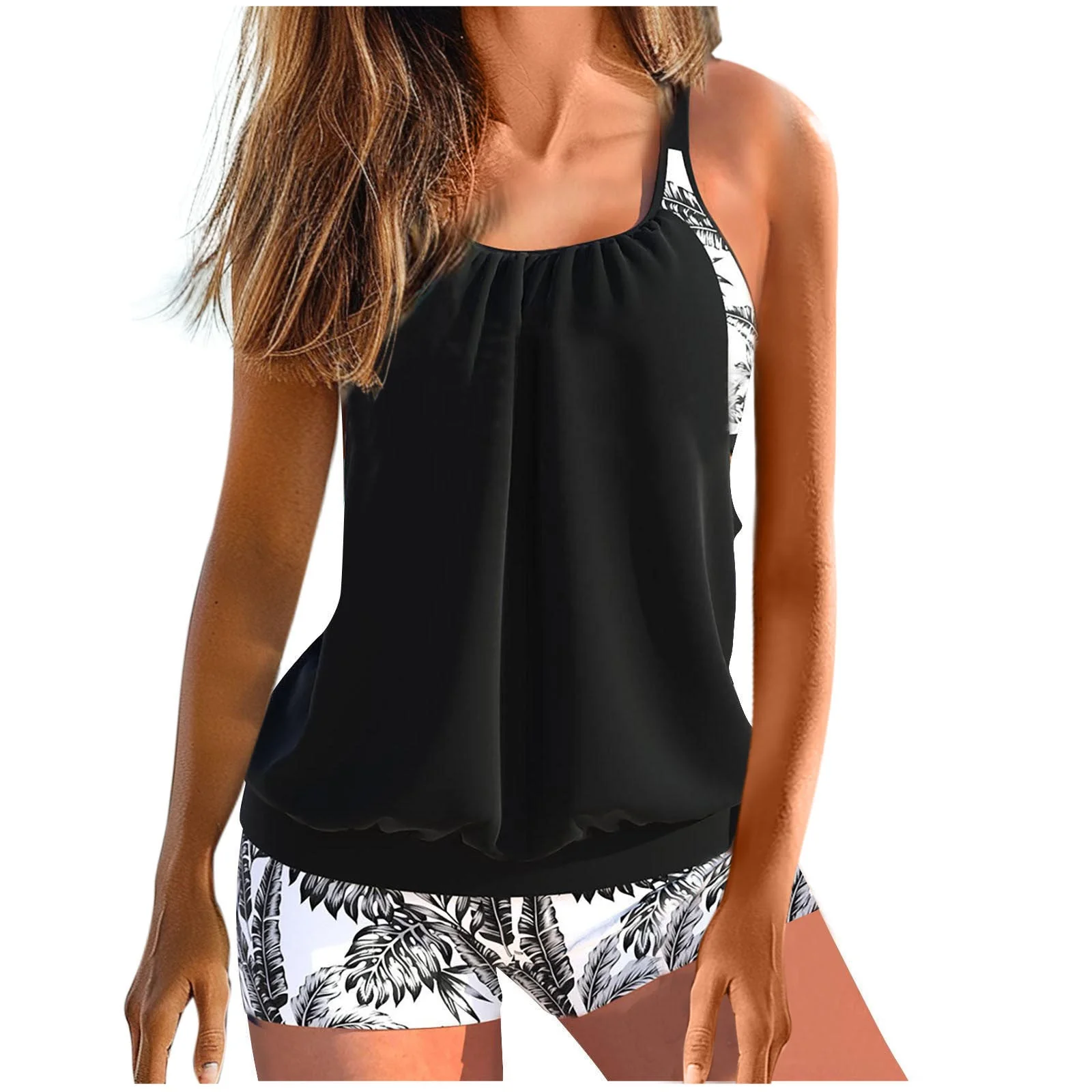 Heidi-Mode | Damen Tankini Set mit Floralen Shorts und Angenehmen Trägern - Image 6