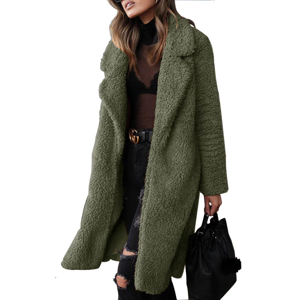Damen Teddyfell Mantel Heidi-Mode - Image 10