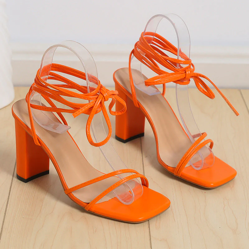 Damen Transparente High-Heel Sandalen mit Modischem Schleifen-Design Heidi-Mode - Image 8