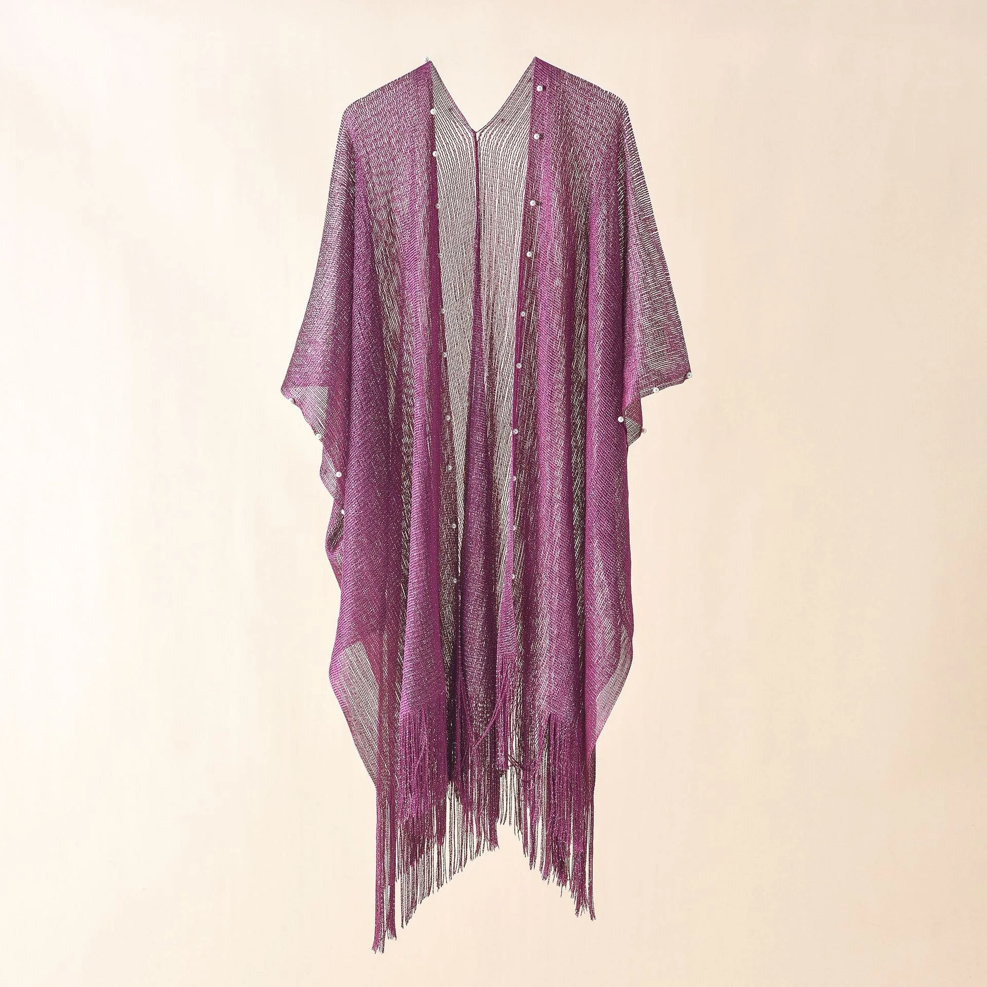 Damen Transparenter Kaftan mit Fransigen Kanten und Elegantem Design Heidi-Mode - Image 10