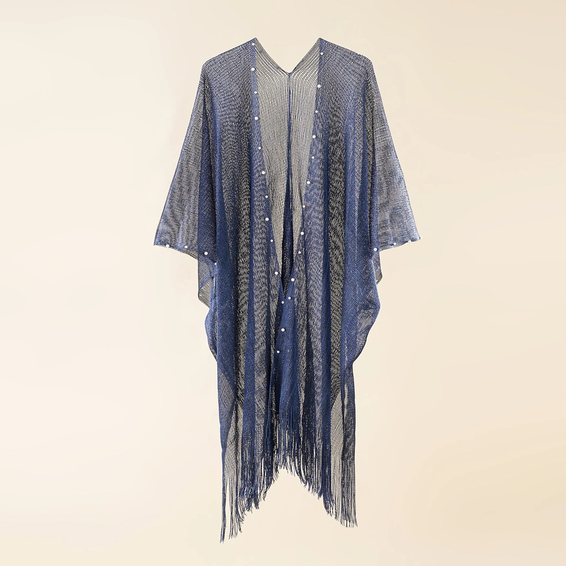 Damen Transparenter Kaftan mit Fransigen Kanten und Elegantem Design Heidi-Mode - Image 8