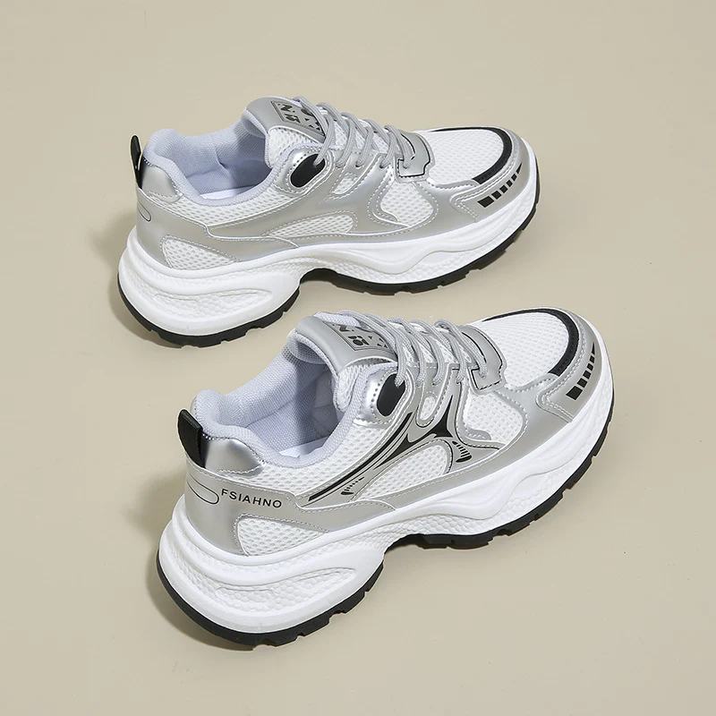 Damen Trend Sneakers mit atmungsaktivem Mesh-Obermaterial und dämpfender Sohle Heidi Mode - Image 3