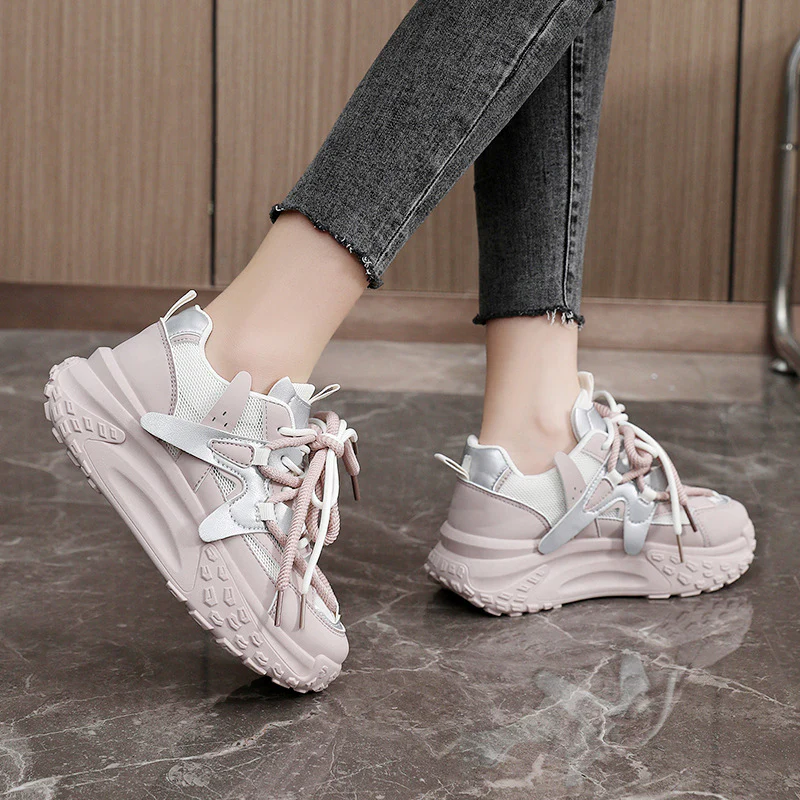Damen trendige Chunky Sneaker mit dämpfendem Sohlenprofil und atmungsaktiver Oberfläche Heidi Mode - Image 3