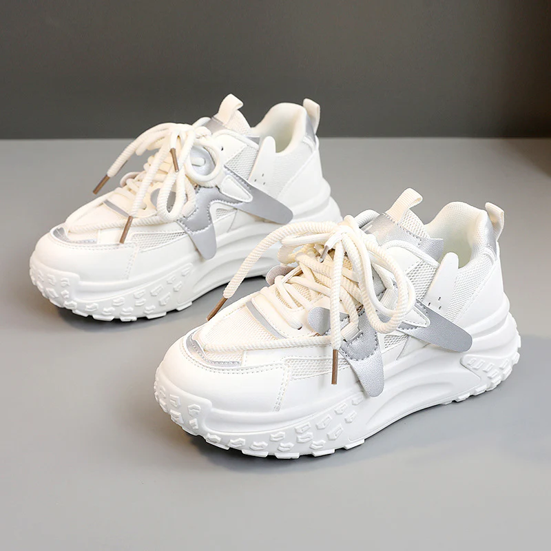 Damen trendige Chunky Sneaker mit dämpfendem Sohlenprofil und atmungsaktiver Oberfläche Heidi Mode - Image 6