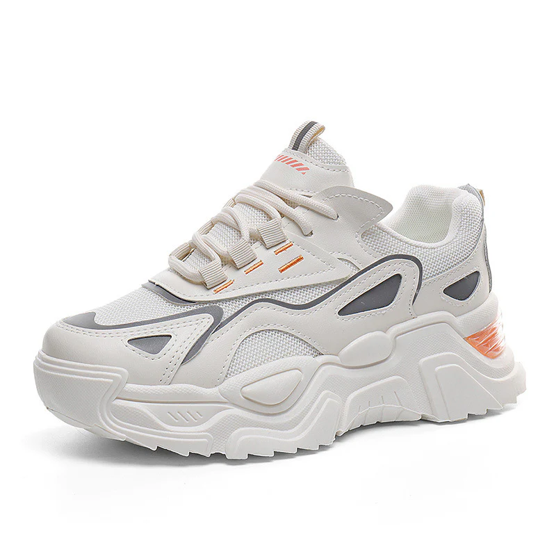 Damen Trendige Chunky Sneakers mit atmungsaktiven Mesh-Einsätzen und dämpfendem Sohlenprofil Heidi Mode