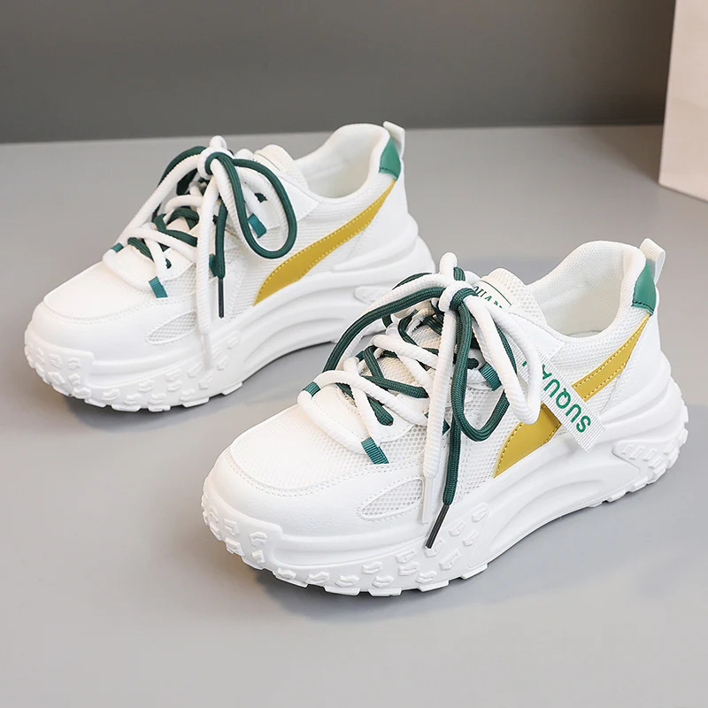 Damen trendige Chunky Sneakers mit atmungsaktiven Mesh-Einsätzen und komfortabler Dämpfung Heidi Mode - Image 2
