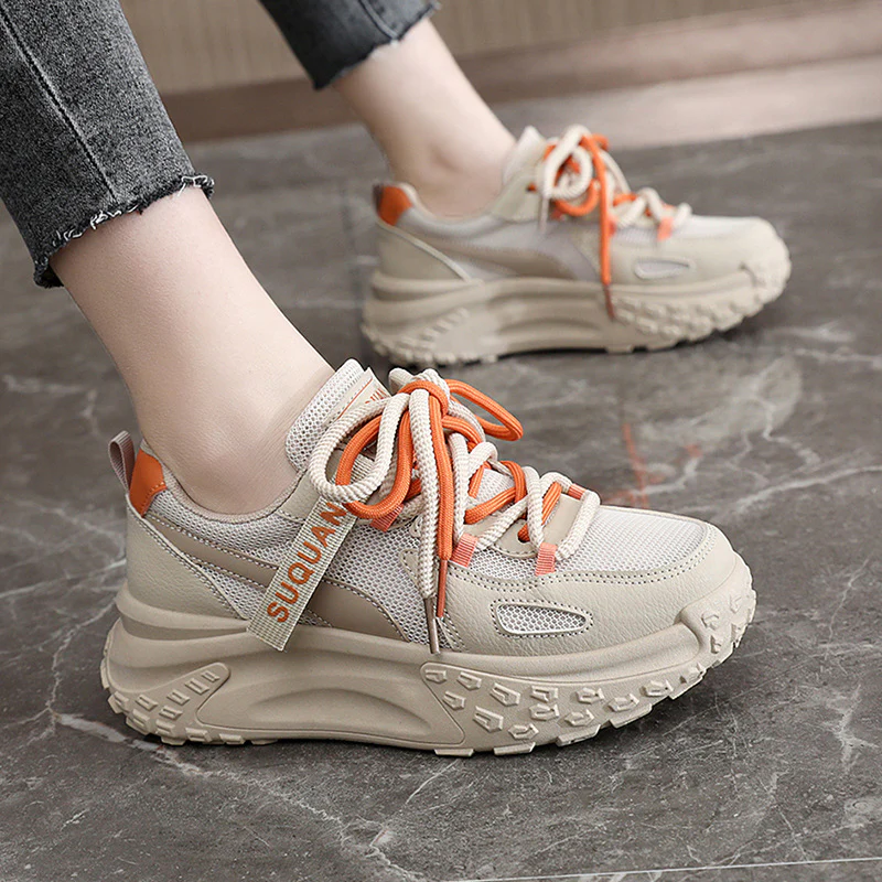 Damen trendige Chunky Sneakers mit atmungsaktiven Mesh-Einsätzen und komfortabler Dämpfung Heidi Mode - Image 3