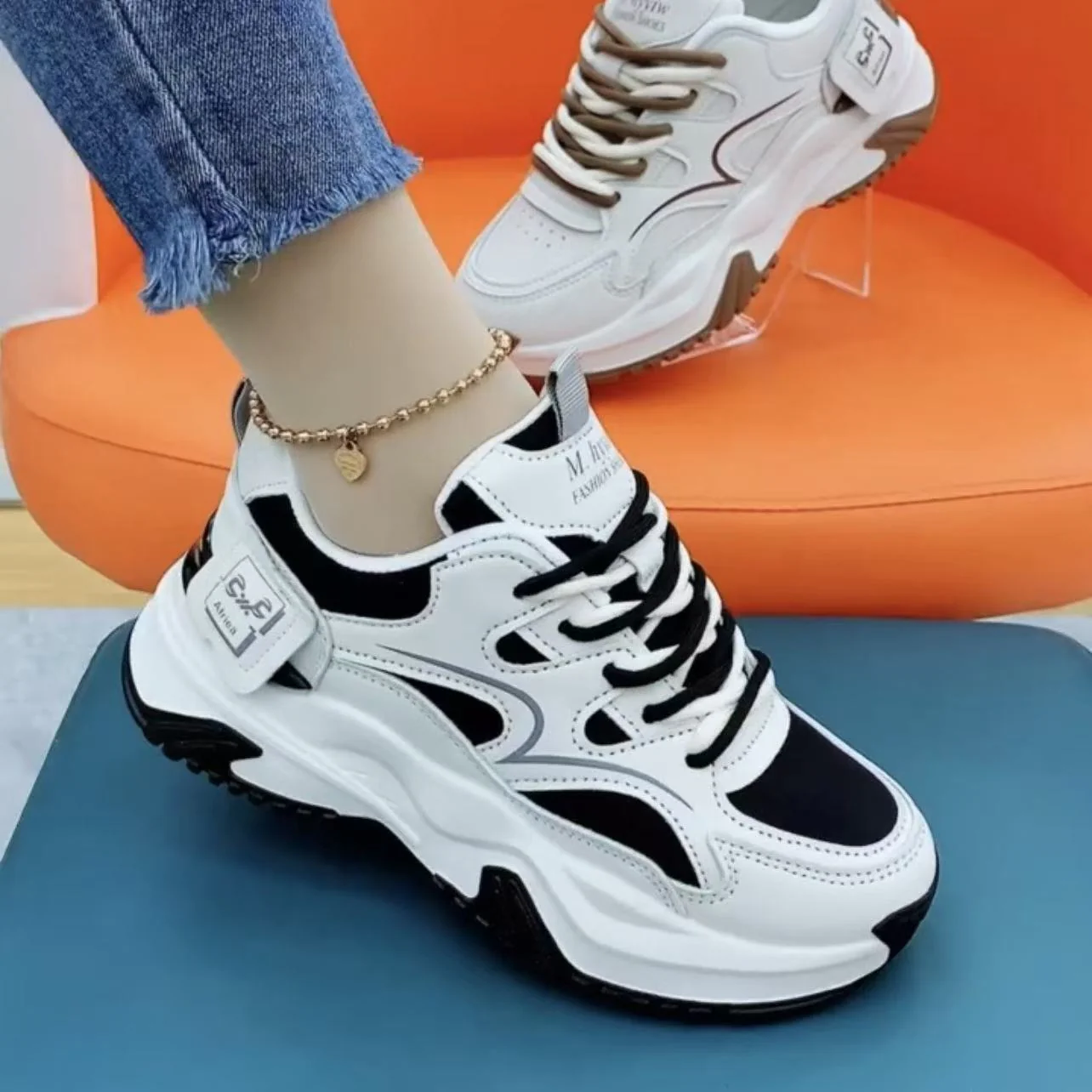 Damen Trendige Chunky Sneakers mit atmungsaktiver Sohle Heidi Mode - Image 2