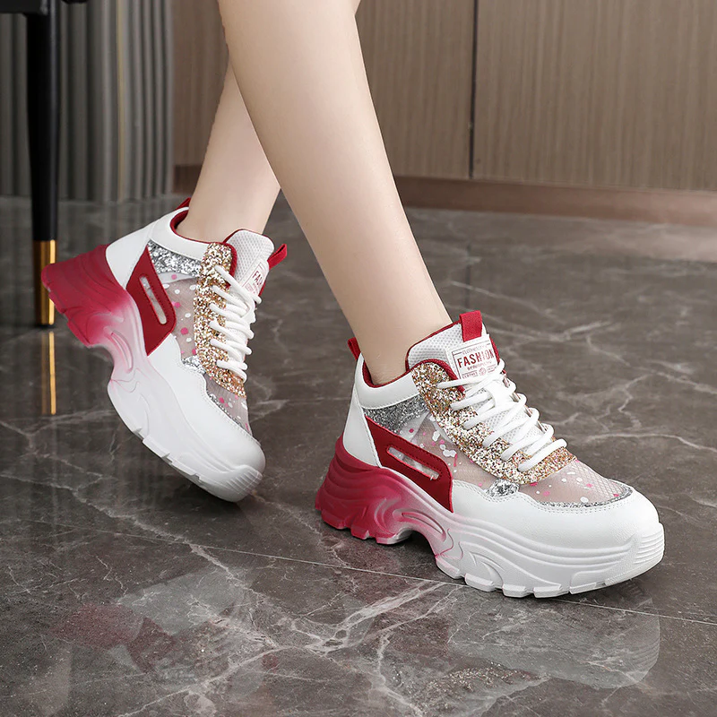 Damen Trendige Chunky Sneakers mit glitzernden Akzenten und ausgeprägtem Sohlenprofil Heidi Mode - Image 3