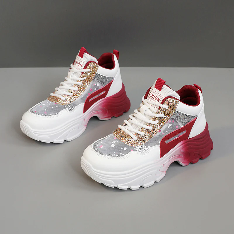 Damen Trendige Chunky Sneakers mit glitzernden Akzenten und ausgeprägtem Sohlenprofil Heidi Mode - Image 6
