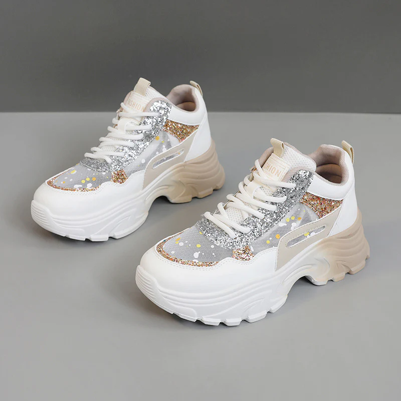 Damen Trendige Chunky Sneakers mit glitzernden Akzenten und ausgeprägtem Sohlenprofil Heidi Mode - Image 7