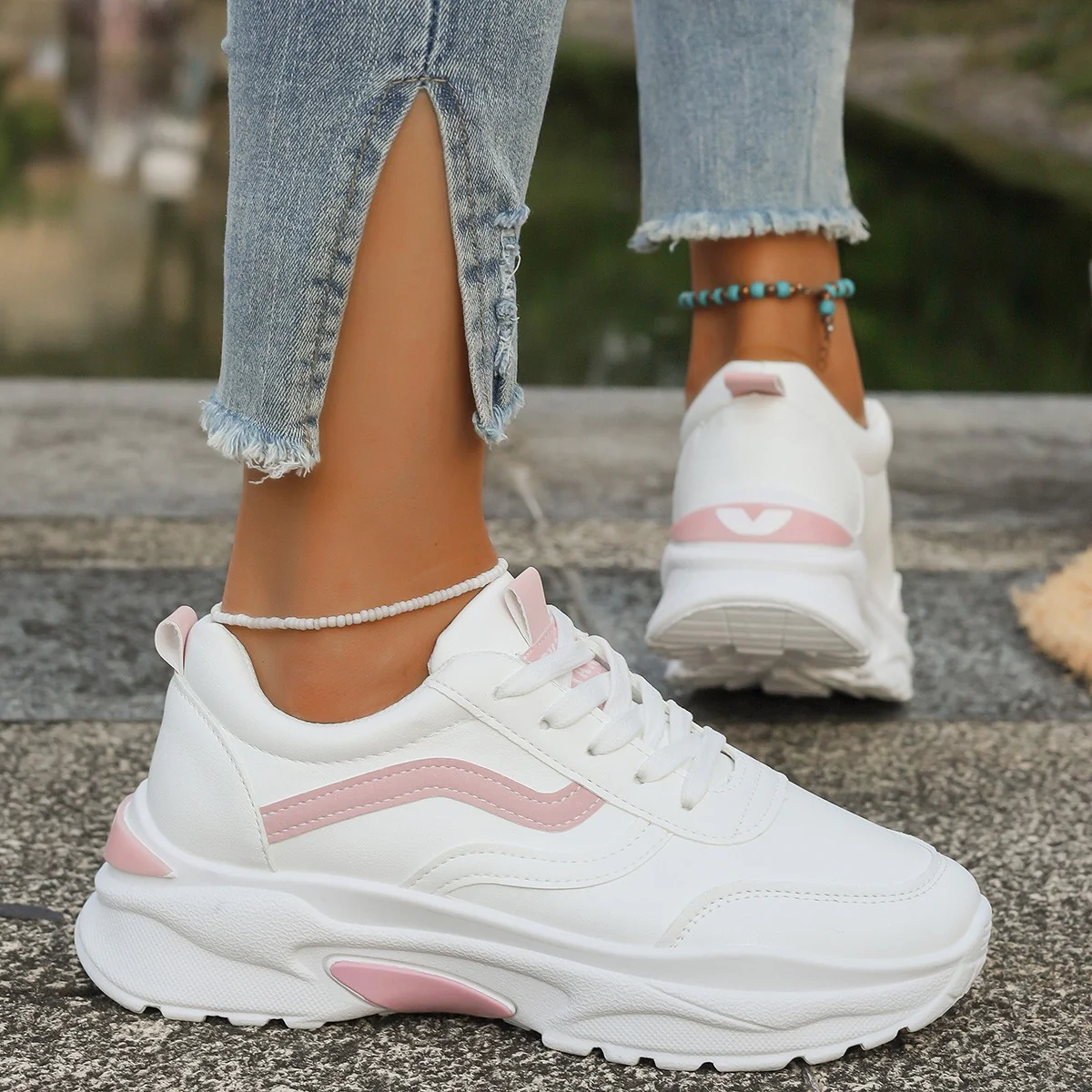 Damen Trendige Fitness-Sneaker mit gepolsterter Laufsohle Heidi Mode - Image 3