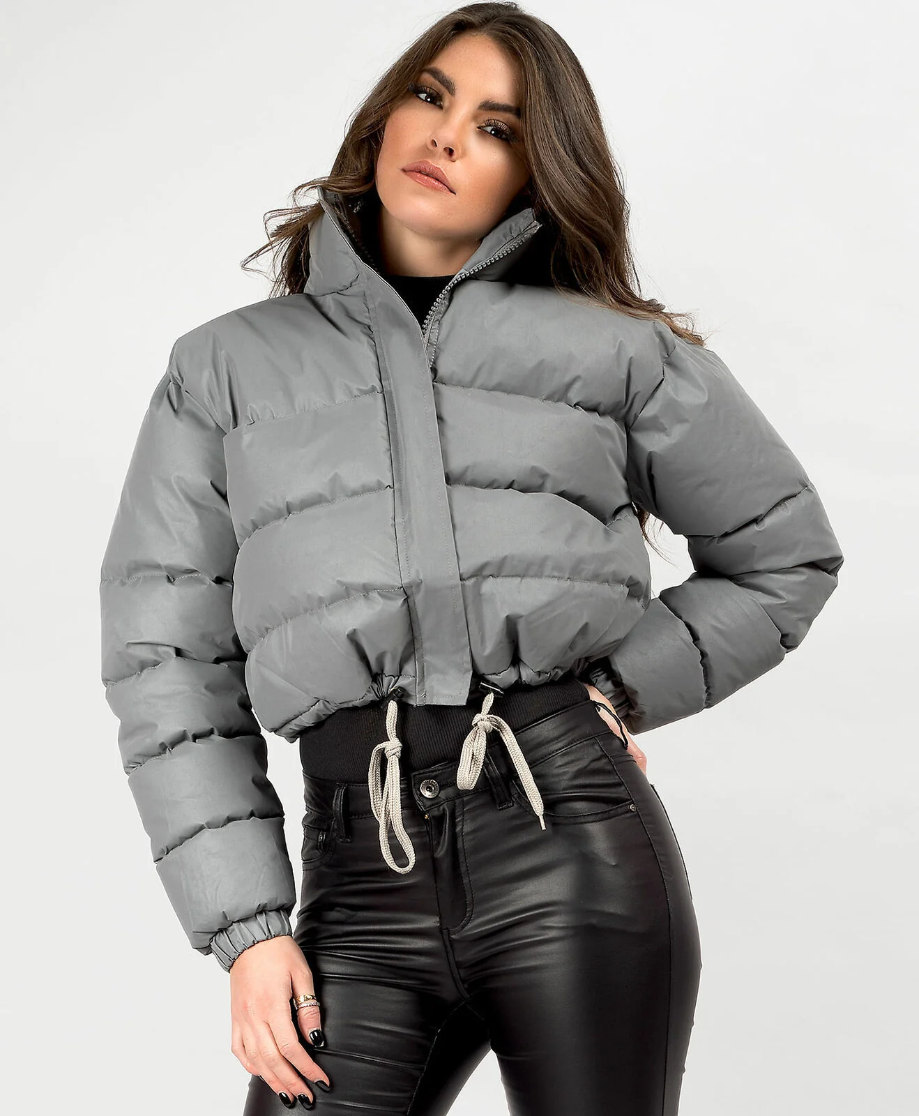 Damen trendige kurze Steppjacke Heidi-Mode - Image 9