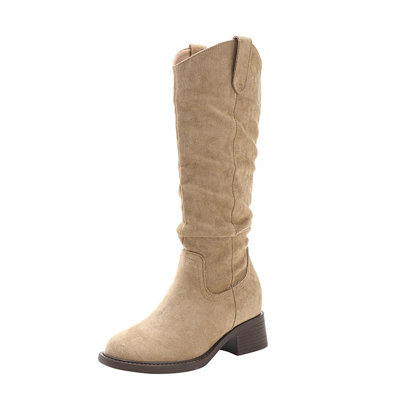 Damen Trendige Overknee Stiefel mit elegantem Blockabsatz Heidi Mode - Image 5