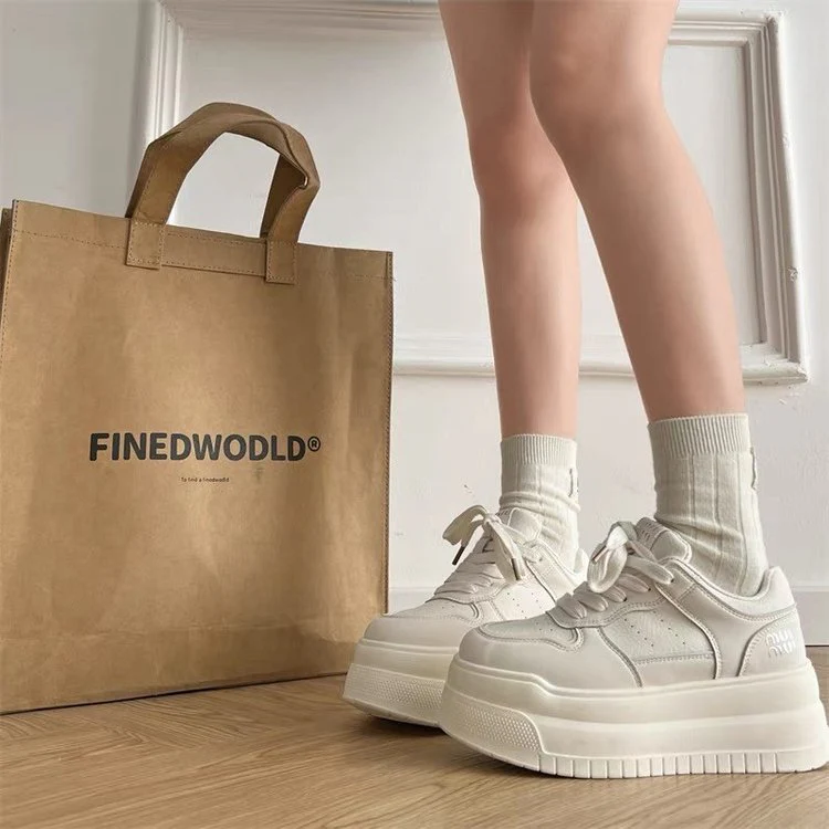 Damen Trendige Plateau-Sneaker mit atmungsaktivem Obermaterial und robustem Sohlenprofil Heidi Mode - Image 5