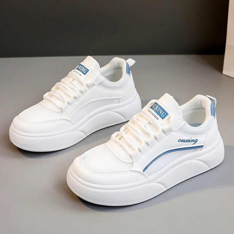 Damen trendige Plateau Sneakers mit atmungsaktiver Mesh-Oberfläche und dämpfendem Sohlenprofil Heidi Mode - Image 2