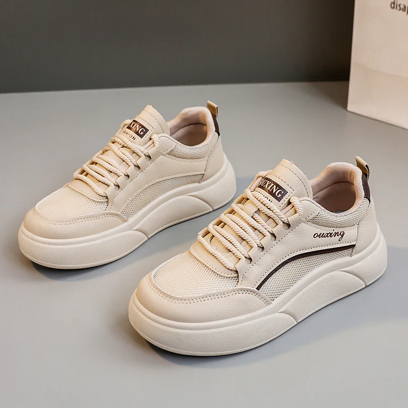 Damen trendige Plateau Sneakers mit atmungsaktiver Mesh-Oberfläche und dämpfendem Sohlenprofil Heidi Mode - Image 6
