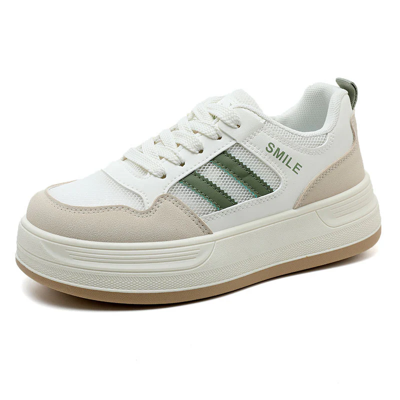 Damen trendige Plateausneaker mit atmungsaktiver Mesh-Oberfläche und dämpfender Sohle Heidi Mode - Image 5