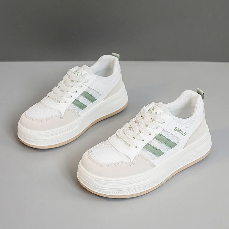 Damen trendige Plateausneaker mit atmungsaktiver Mesh-Oberfläche und dämpfender Sohle Heidi Mode - Image 7