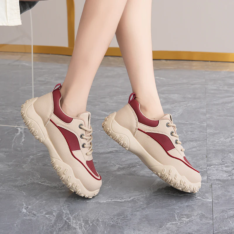 Damen trendige Sneaker mit robustem Profil und atmungsaktiver Obermaterialstruktur Heidi Mode - Image 4