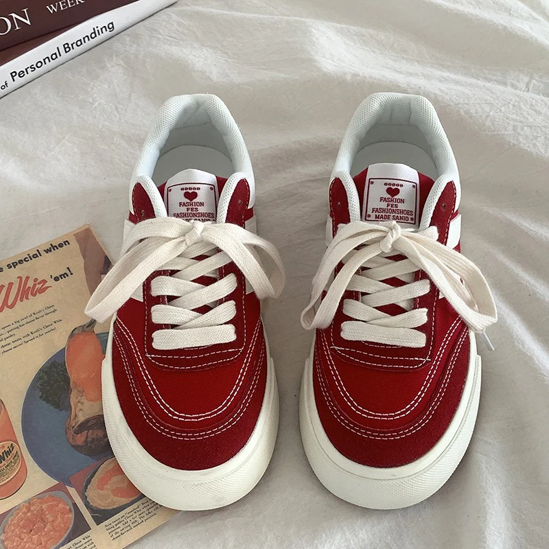 Damen Trendige Sneaker mit strukturiertem Obermaterial und bequemer Dämpfung Heidi Mode - Image 2
