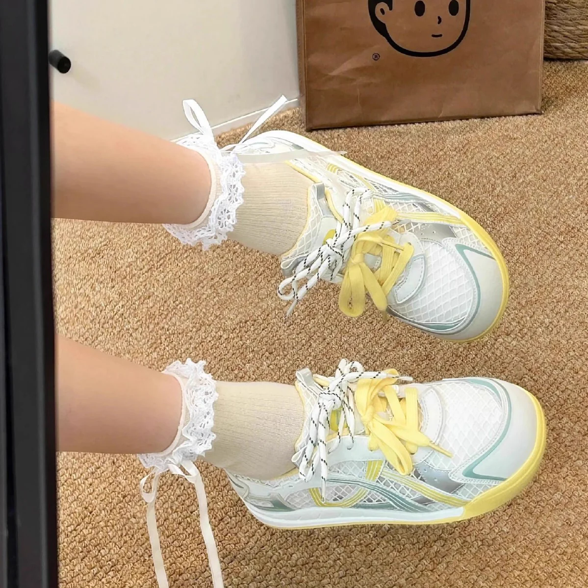 Damen Trendige Sneakers mit atmungsaktiver Mesh-Oberfläche und komfortabler Dämpfung Heidi Mode - Image 4