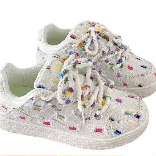 Damen Trendige Sneakers mit bunten Applikationen Heidi Mode - Image 5
