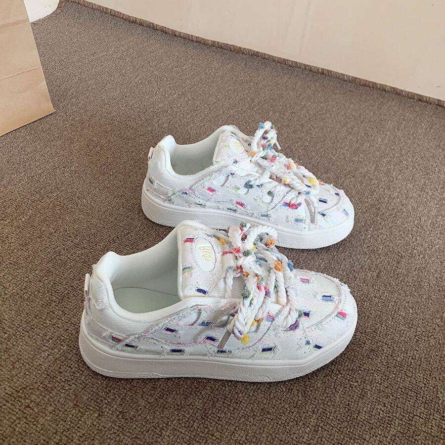 Damen Trendige Sneakers mit bunten Applikationen Heidi Mode - Image 6