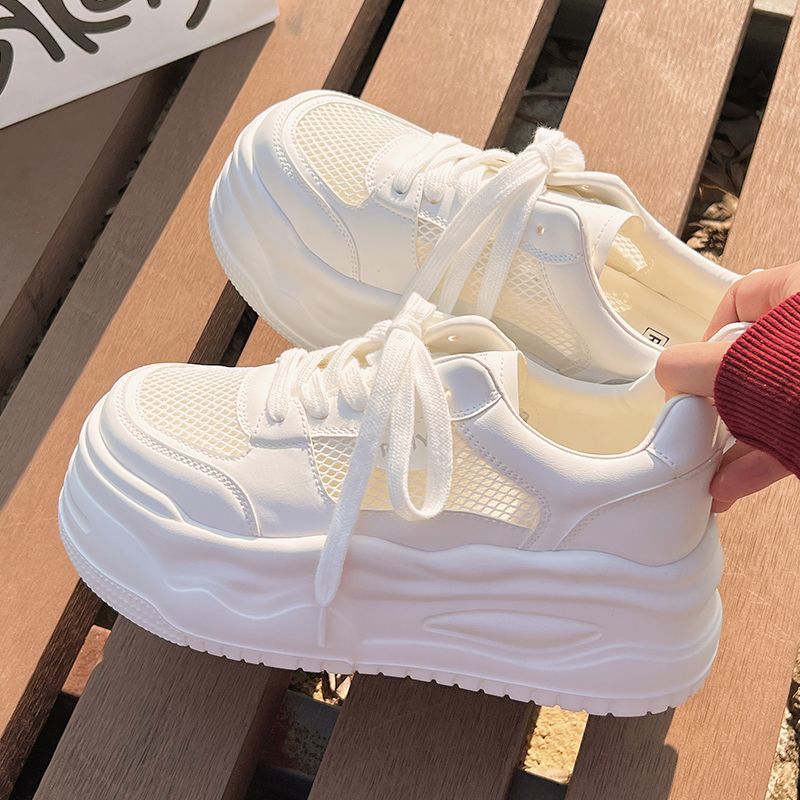 Damen Trendige Sneakers mit luftiger Mesh-Oberfläche und ergonomischer Plateau-Sohle Heidi Mode - Image 2
