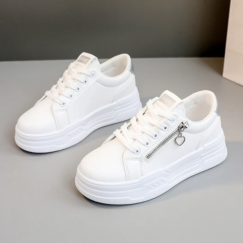 Damen trendige Sneakers mit modischem Reißverschluss und komfortabler Sohle Heidi Mode - Image 2