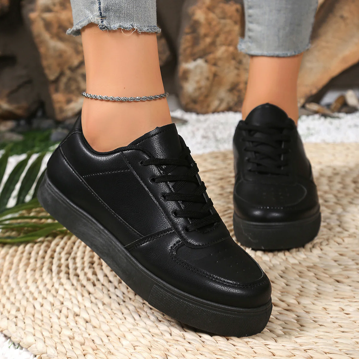 Damen Trendige Sneakers mit modischer Struktur Heidi Mode - Image 4