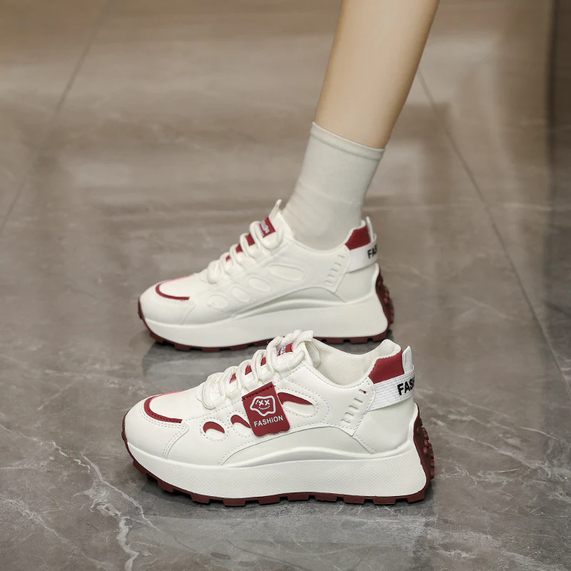 Damen Trendige Sneakers mit stylishem Plateausohlen-Design Heidi Mode - Image 4