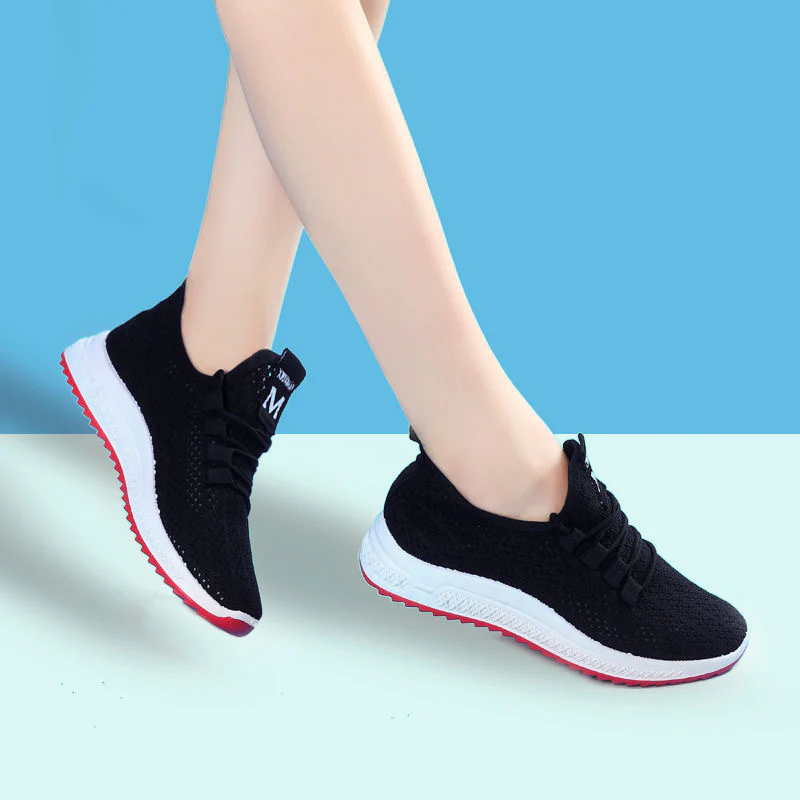 Damen trendige Sport Sneakers mit atmungsaktivem Strick-Obermaterial Heidi Mode - Image 3