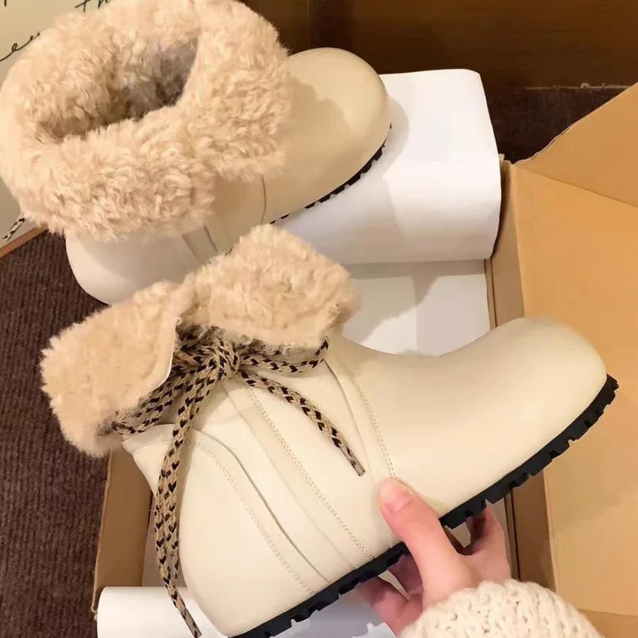 Damen Trendige Winterboots mit kuscheligem Innenfutter und stylischer Schnürung Heidi Mode - Image 3