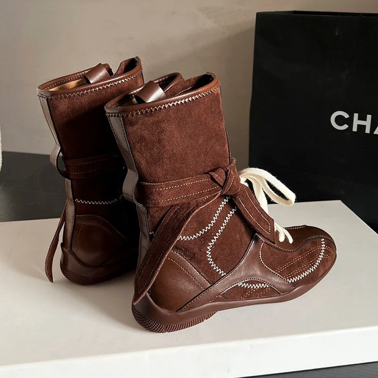 Damen trendige Winterstiefel mit innovativem Schnürsystem und eleganter Gummisohle Heidi Mode - Image 3