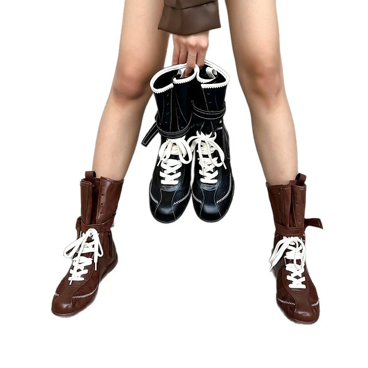 Damen trendige Winterstiefel mit innovativem Schnürsystem und eleganter Gummisohle Heidi Mode - Image 5