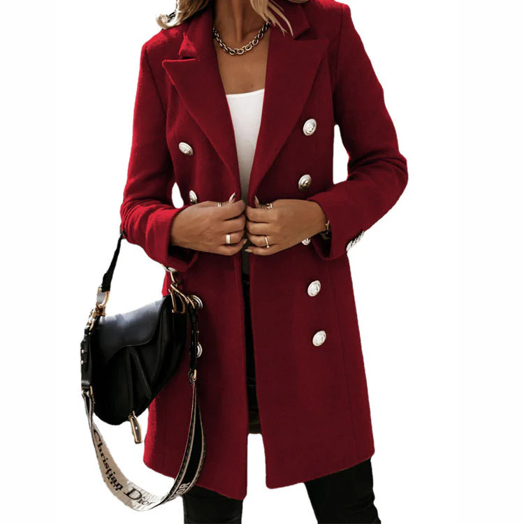 Damen Übergangsjacke mit Doppelter Knopfleiste und Elegantem Kragen Heidi-Mode - Image 6
