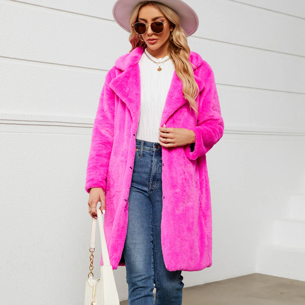Damen Übergroße kuschelige Fleecejacke Heidi-Mode - Image 2