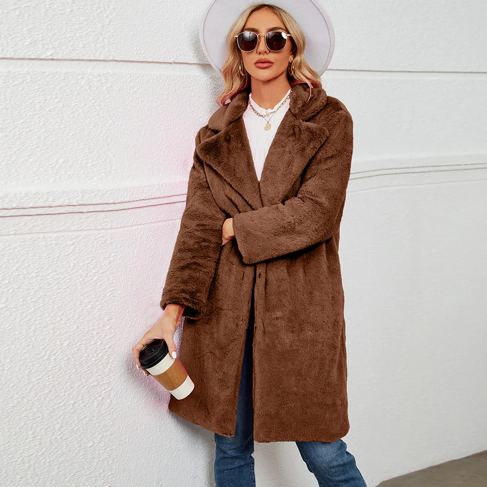 Damen Übergroße kuschelige Fleecejacke Heidi-Mode - Image 6