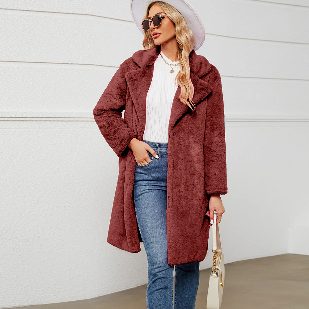 Damen Übergroße kuschelige Fleecejacke Heidi-Mode - Image 7