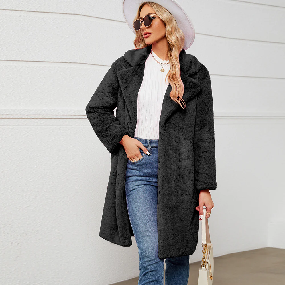 Damen Übergroße kuschelige Fleecejacke Heidi-Mode - Image 8